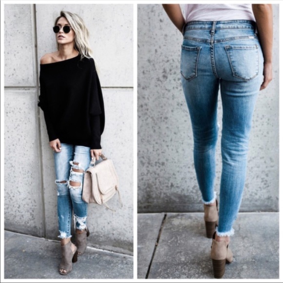 Distressed Skinny Jeans. - Picture 3 of 8